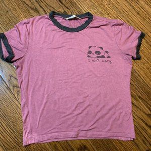 Purple Short Sleeve Crop Top T-Shirt